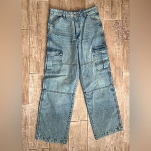 Divided by H&M Wide Leg Cargo Jeans - Size 8